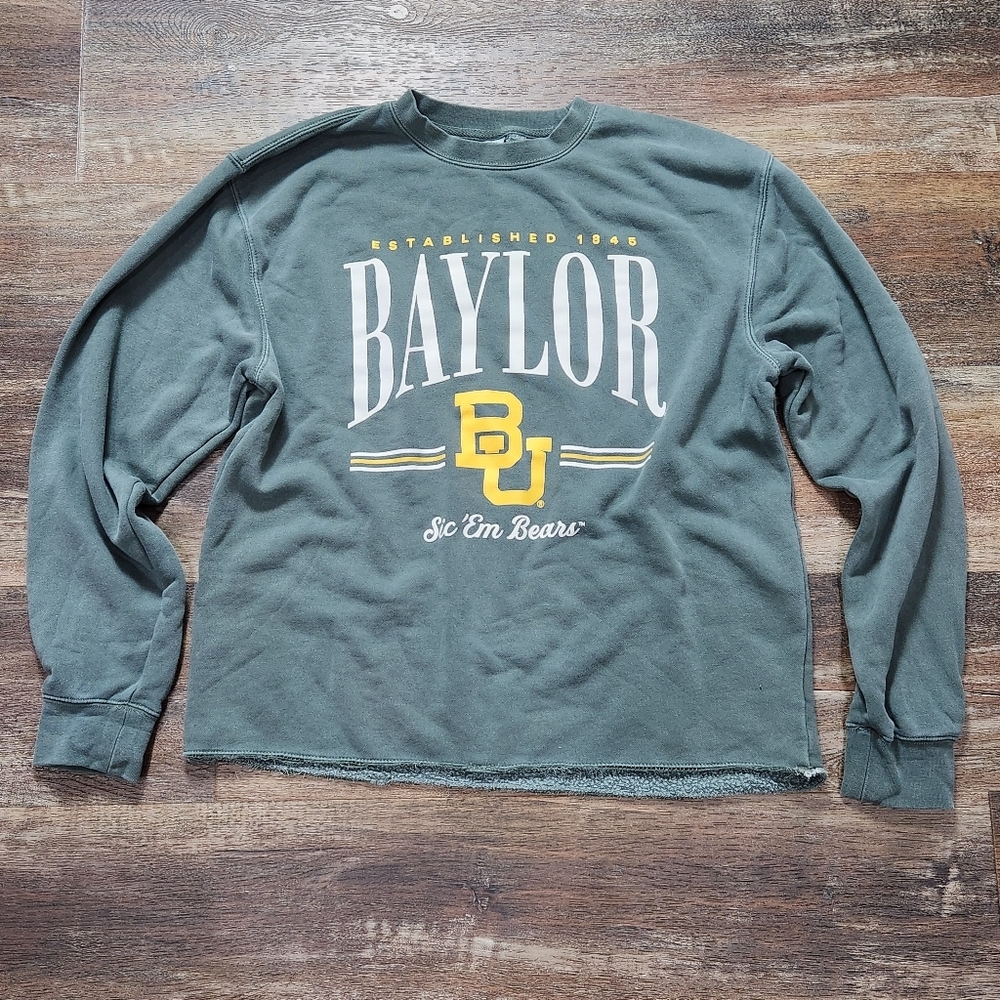 BAYLOR SIC'EM BEARS PULLOVER SUPER COMFY SWEATSHIRT SIZE LARGE